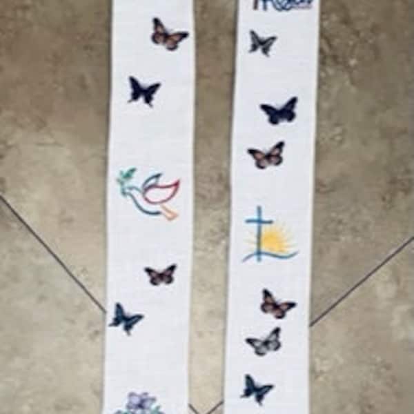 Custom Embroidered Easter Stole for Clergy: Personalized Religious Gift