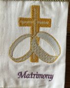 Seven Sacraments Embroidered Stole, Clergy Vestment — view 8
