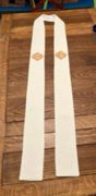 White Clergy Stole with Gold IHS Christogram — view 5