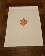 White Clergy Stole with Gold IHS Christogram — view 3