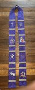 Embroidered Purple Lenten Stole - Clergy Vestment Gift — view 1