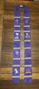 Embroidered Purple Lenten Stole - Clergy Vestment Gift — view 10